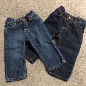 Bundle of 2 pair of boys jeans - 12 months